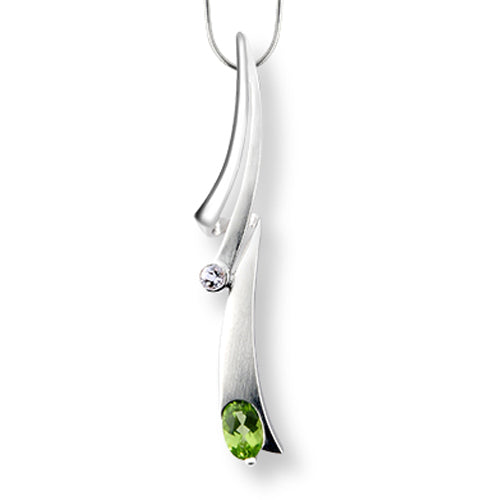 Amethyst and Blue Topaz pendant in sterling silver, style P6123 - view 4