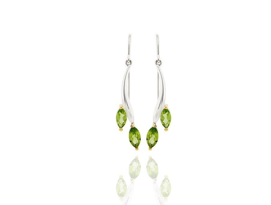 Floral Gemstone Earring E7817 - E7817 Peridot - Earring