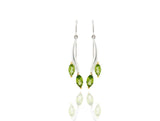 Floral Gemstone Earring E7817 - E7817 Peridot - Earring