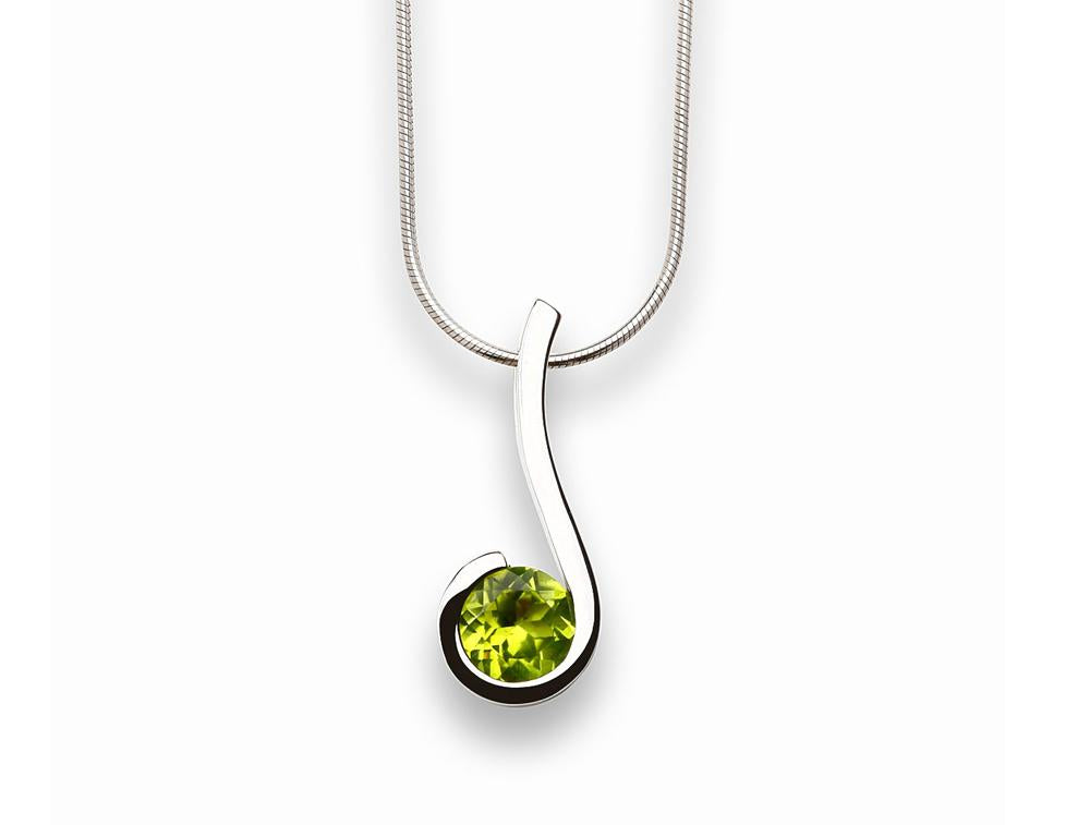 Amethyst and Garnet pendant in sterling silver, style P4242 - view 4