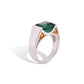 Blue Topaz and Citrine ring in sterling silver, style R5396 - view 2