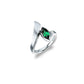 Blue Topaz and Garnet ring in sterling silver, style R5832 - view 4