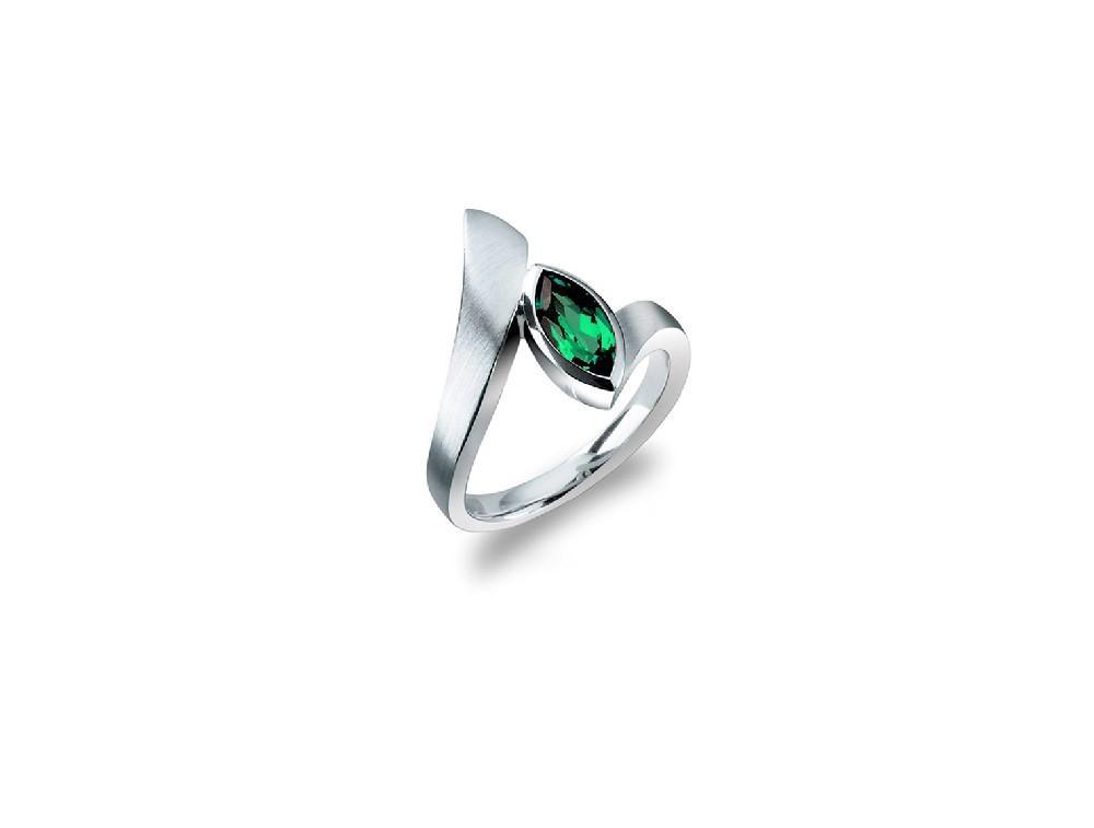 Blue Topaz and Garnet ring in sterling silver, style R5832 - view 4