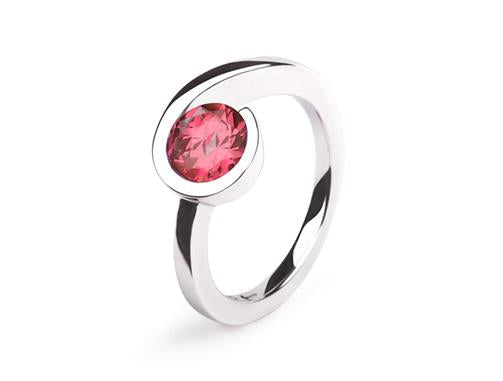 Amethyst and Blue Topaz ring in sterling silver, style R4285 - view 3