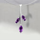 Amethyst and Blue Topaz pendant in sterling silver, style P6504 - view 3