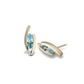 Amethyst and Sky Blue Topaz earrings in sterling silver, style E5100 - view 3