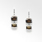Blue Topaz and Honey Quartz earrings in sterling silver, style E5185 - view 2