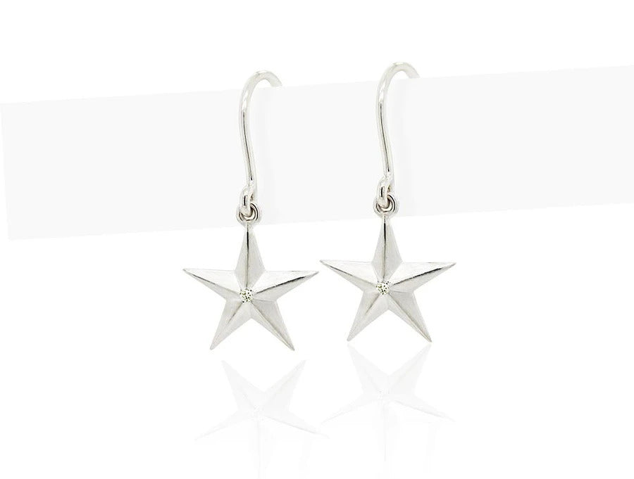 Black Diamond and Diamond earrings in sterling silver, style E8674 - view 2