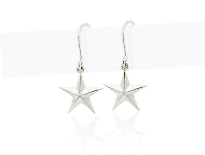 Black Diamond and Diamond earrings in sterling silver, style E8674 - view 2
