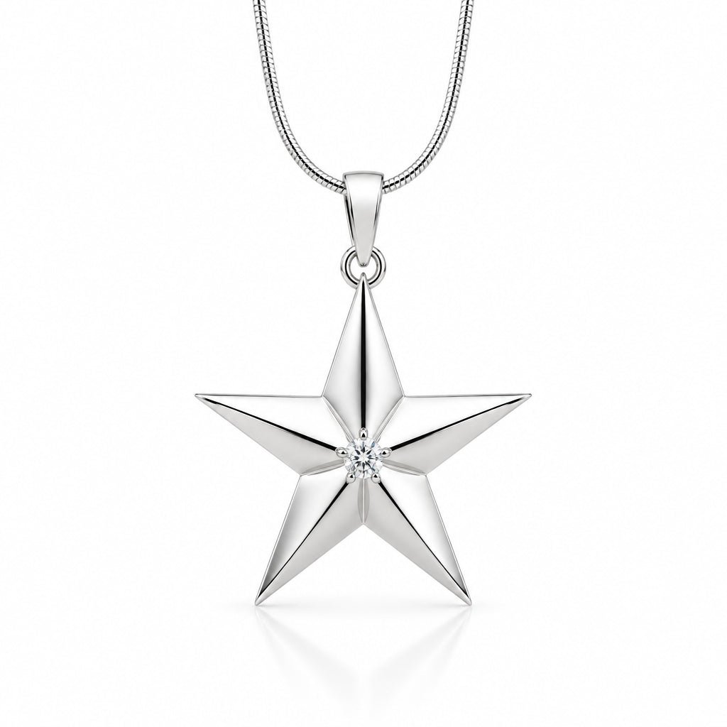 Black Diamond and Diamond pendant in sterling silver, style P7060 - view 2