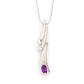 Amethyst and Blue Topaz pendant in sterling silver, style P6123 - view 3