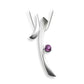 Amethyst and Green Quartz pendant in sterling silver, style P6103