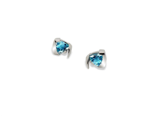 Trillion Posts Earrings E9288 - E9288 Blue Topaz - Earring