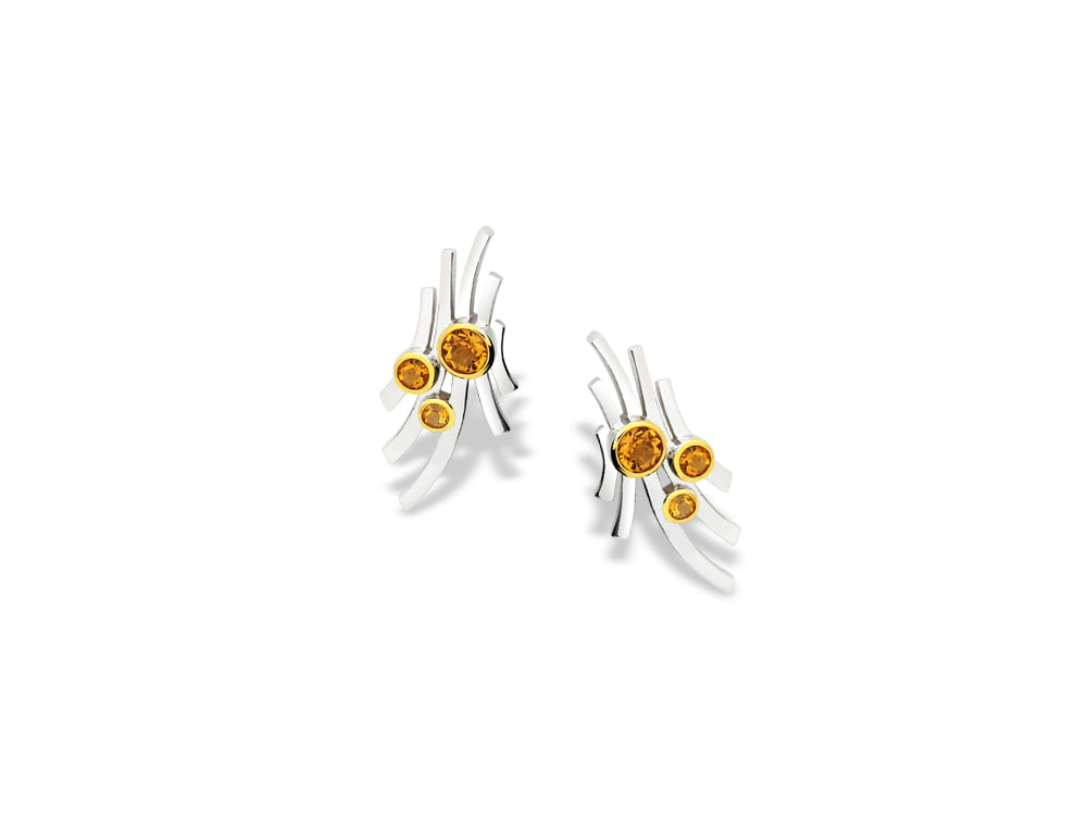 Art Jewelry Multi Stone Earring E9779 - Citrine - Earring