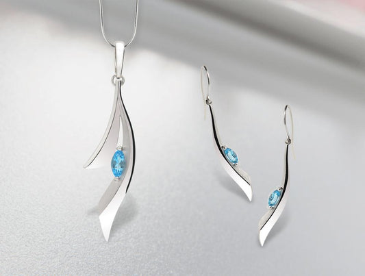 FASHION DESIGN w/ BLUE TOPAZ - Charizzma Jewelry