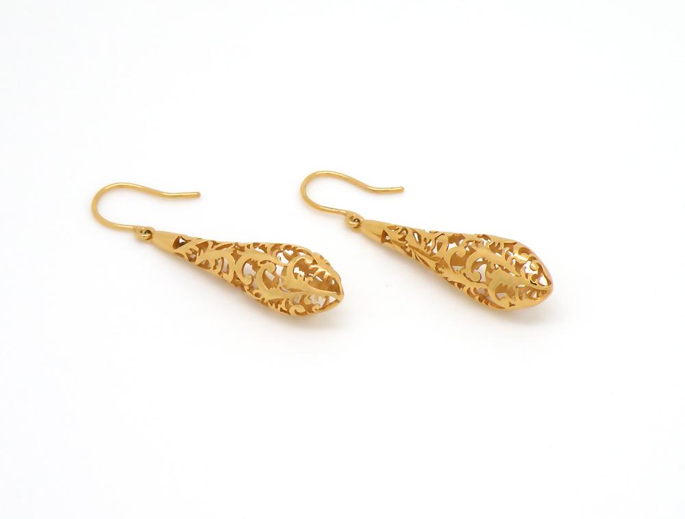 Sterling silver earrings, style E7253 - view 2