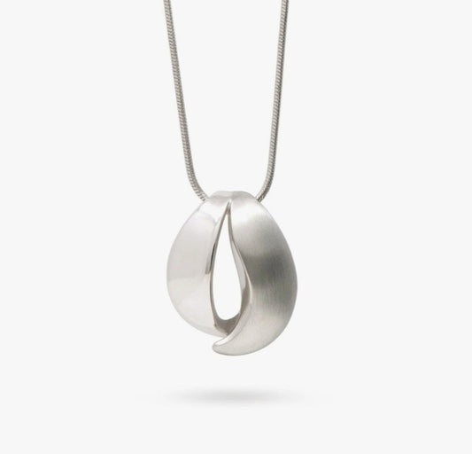 Modern Silver Pendant in 925 Sterling Silver