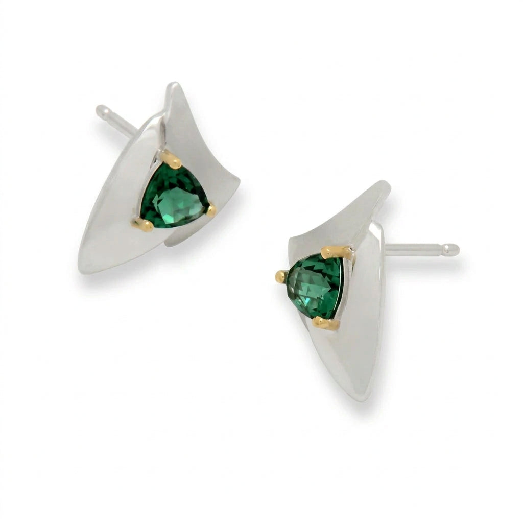 Amethyst and Blue Topaz earrings in sterling silver, style E7823 - view 4