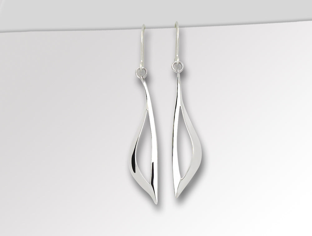 High Polish Silver Earring E9314 - Earring