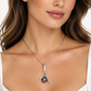 Black Tahitian Pearl Pendant in 925 Sterling Silver | P6715 - view 2