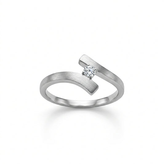 Blue Sapphire and Diamond ring in sterling silver by Joryel Vera, style R7462 - view 4