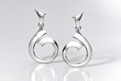 Sterling silver earrings, style E8450