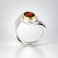 Amethyst and Blue Topaz ring in sterling silver, style R7001 - view 3
