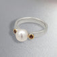 8 Mm Pearl & Gemstone Ring R4195 - R4195 Pearl / Garnet - Ring