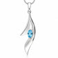 Blue Topaz and Amethyst pendant in sterling silver, style P7325 - view 2