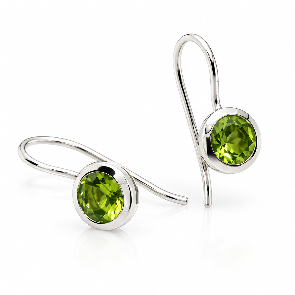 Amethyst and Blue Topaz earrings in sterling silver, style E3183 - view 3