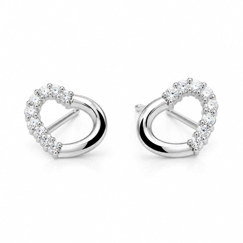 Sterling silver earrings, style E4374 - view 2