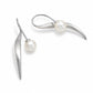 Pearl earrings in sterling silver, style E9325 - view 3