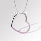 Contemporary Crystal Heart Pendant P3972 - P3972 Pink Swarovski Crystal - Pendant