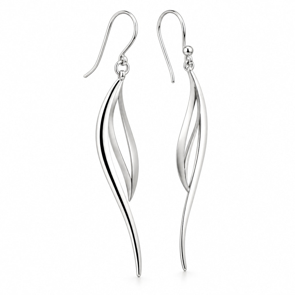 Sterling silver earrings, style E9318