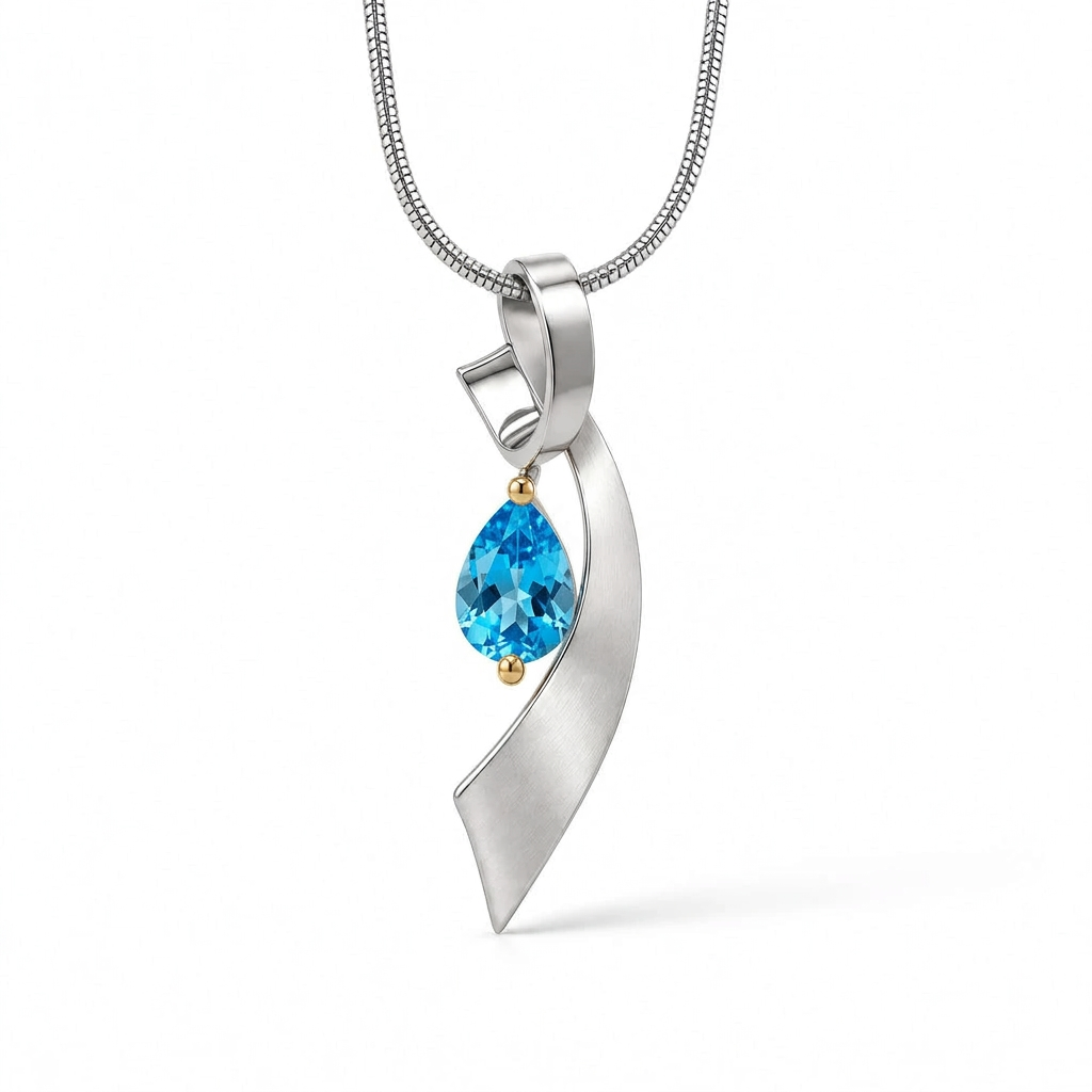 Artistic Gemstone Pendant in 925 Sterling Silver | P7321
