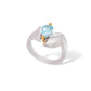 Amethyst and Blue Topaz ring in sterling silver, style R6987 - view 2