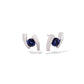 Amethyst and Blue Topaz earrings in sterling silver, style E3059 - view 8