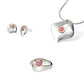 Pink Topaz jewelry set in sterling silver - view 2