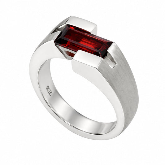 Amethyst and Blue Topaz ring in sterling silver, style R6979 - view 2