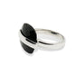 Black Onyx ring in sterling silver, style R3506 - view 2