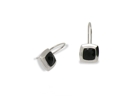 Black Onyx earrings in sterling silver, style E4094