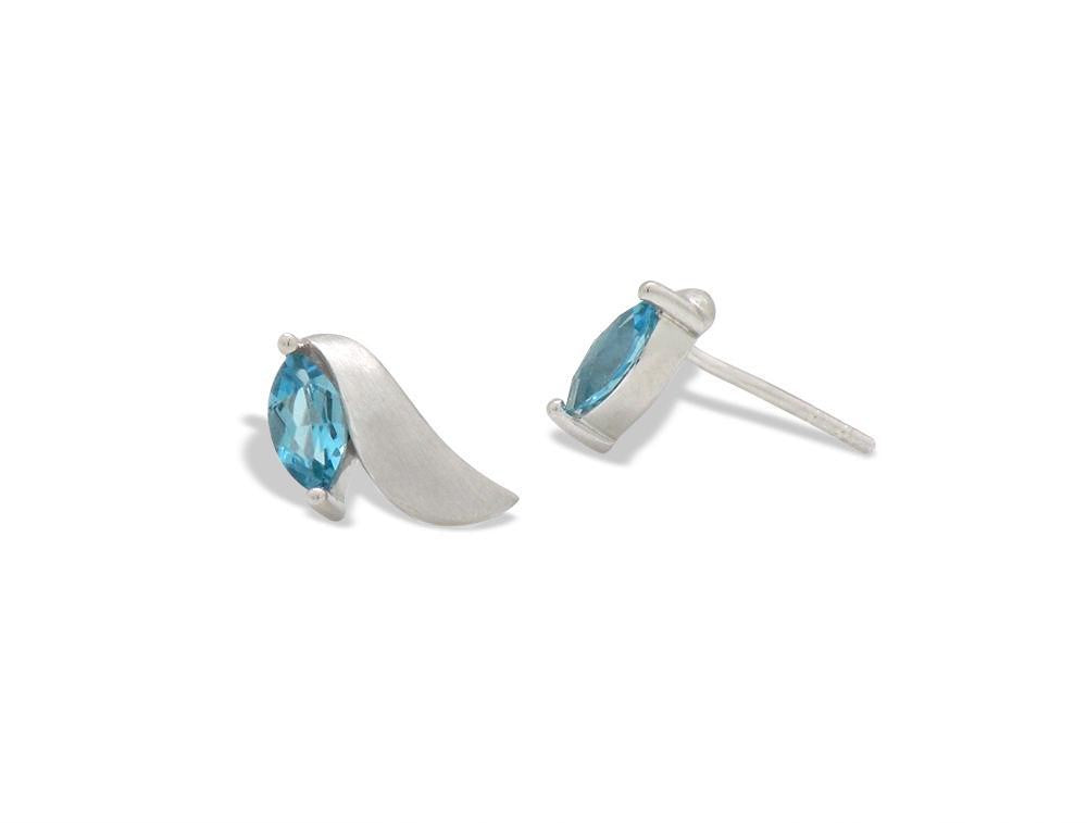 Angel Wing Gemstone Earring *E9290 - E9290 Blue Topaz - Earring