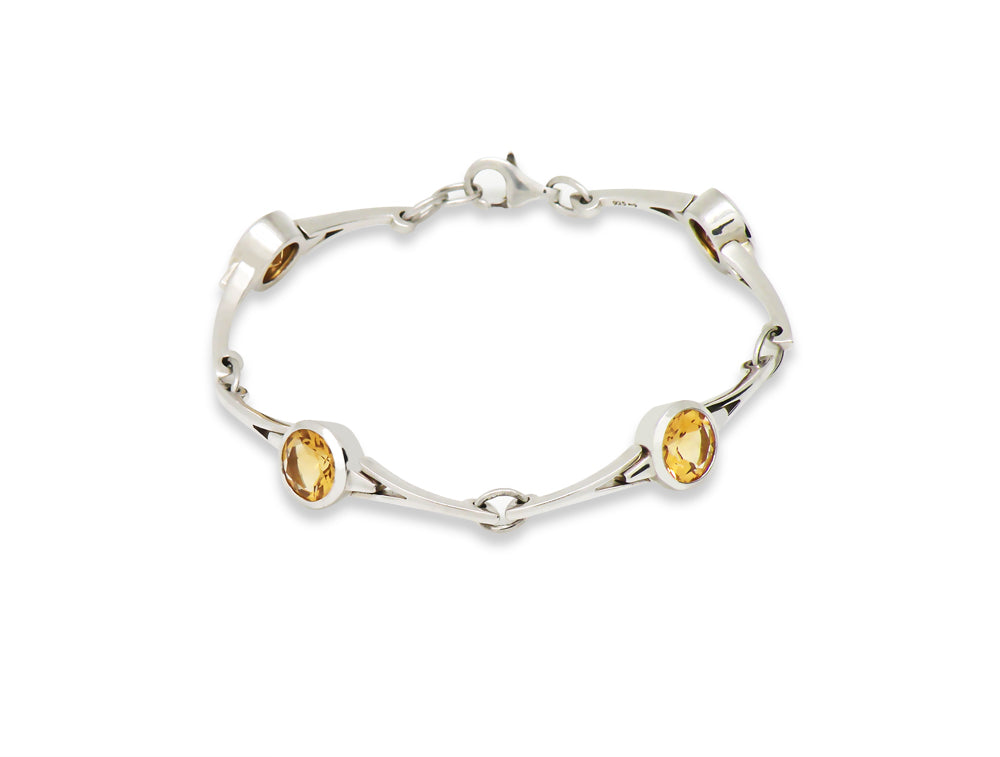 Amethyst and Blue Topaz bracelet in sterling silver, style B2388 - view 4
