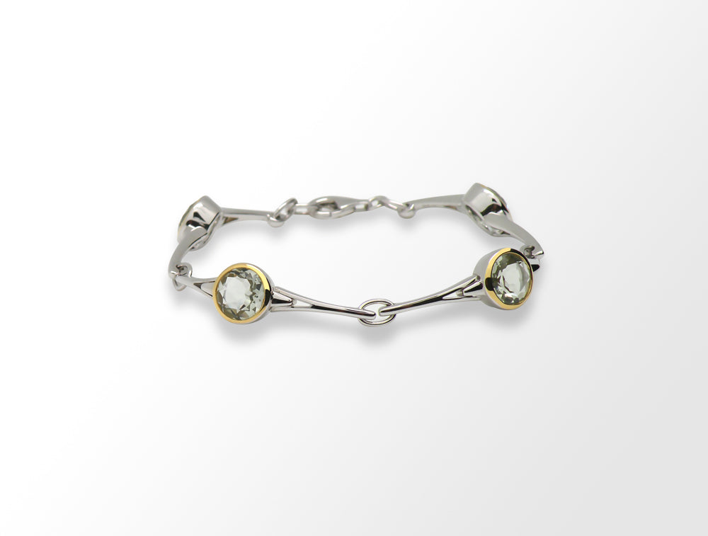 Amethyst and Blue Topaz bracelet in sterling silver, style B2388 - view 5
