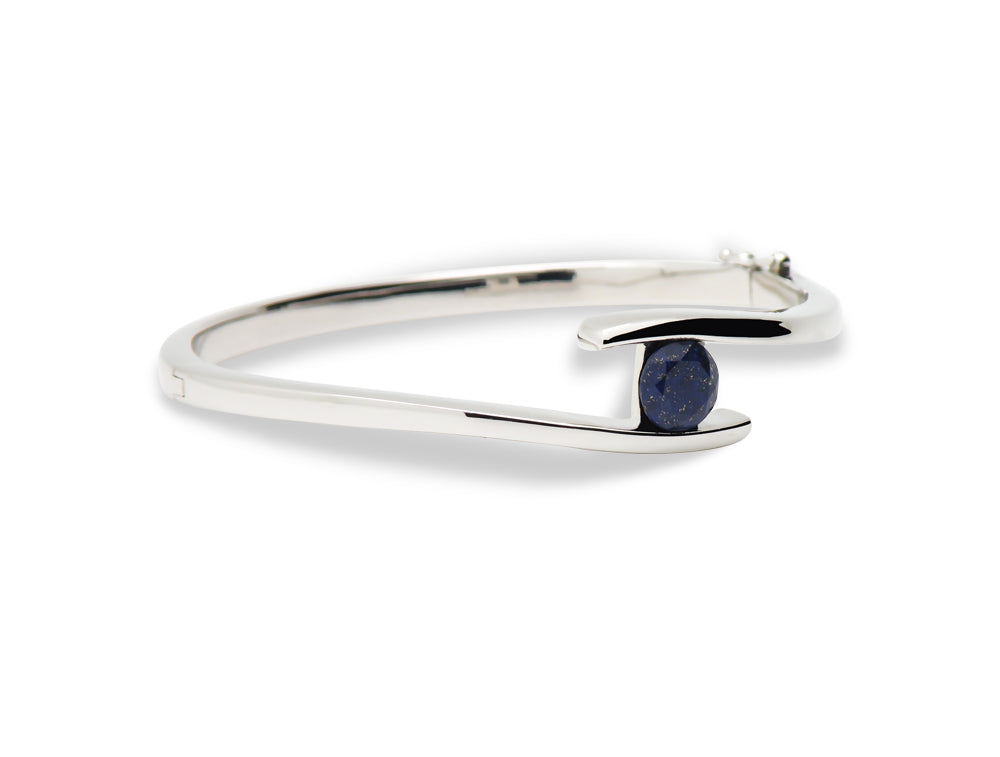 Amethyst and Blue Topaz bracelet in sterling silver, style B1686 - view 6
