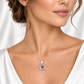 Gemstone Wave Pendant in 925 Sterling Silver | P7356 - view 2
