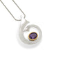 Gemstone Wave Pendant P7356 - P7356 Amethyst - Pendant