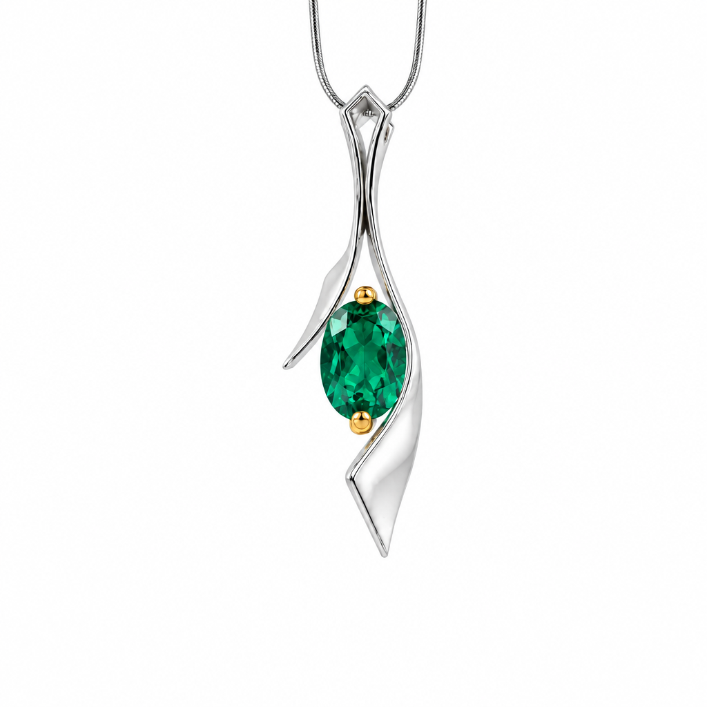 Artistic Gemstone Pendant in 925 Sterling Silver | P6903 - view 4