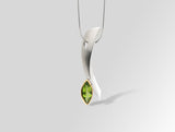 Marquise Pendant P6118 - P6118 Peridot w/ gold plated bezel - Pendant