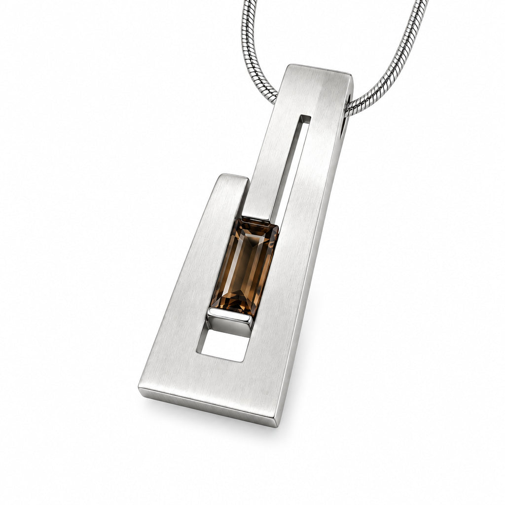 Amethyst and Blue Topaz pendant in sterling silver, style P7313 - view 6
